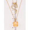 Кулон Xuping колір 18K з кр-ми Swarovski на ланцюжку Кристал Peach Delite 10х10мм довжина 40-45см фото №2 Кулон Xuping колір 18K з кр-ми Swarovski на ланцюжку Кристал Peach Delite 10х10мм довжина 40-45см фото №2