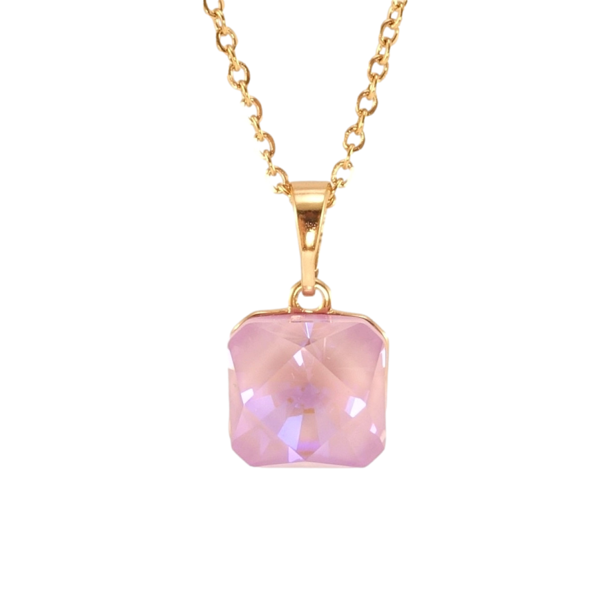 Кулон Xuping цвет 18K с кр-ми Swarovski на цепочке Кристалл Lavender Delite 10х10мм длина 40-45см фото №1