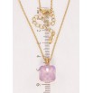 Кулон Xuping цвет 18K с кр-ми Swarovski на цепочке Кристалл Lavender Delite 10х10мм длина 40-45см фото №2