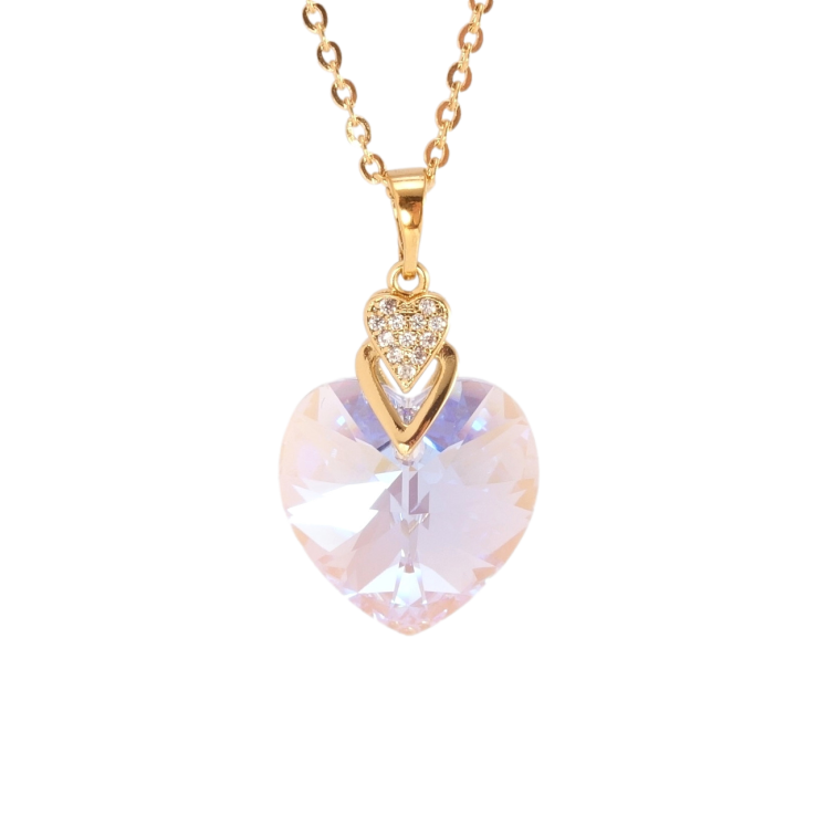 Кулон Xuping колір 18K з кр-ми Swarovski на ланцюжку Кристальне серце Lavender Delite довжина 40-45см фото №12 Кулон Xuping колір 18K з кр-ми Swarovski на ланцюжку Кристальне серце Lavender Delite довжина 40-45см фото №12