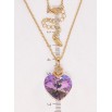Кулон Xuping колір 18K з кр-ми Swarovski на ланцюжку Кристальне серце Heliotrope довжина 40-45см фото №2 Кулон Xuping колір 18K з кр-ми Swarovski на ланцюжку Кристальне серце Heliotrope довжина 40-45см фото №2