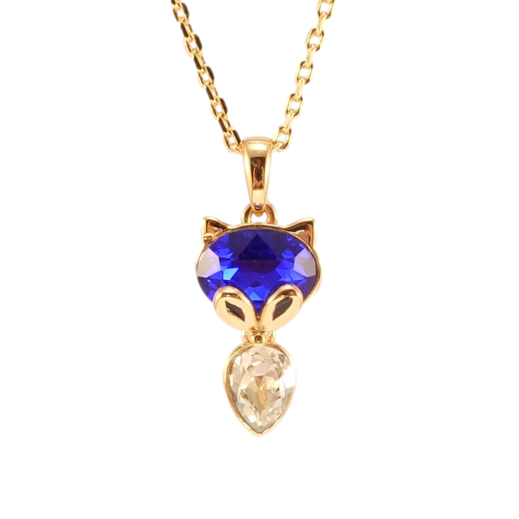 Кулон Xuping колір 18K з кр-ми Swarovski на ланцюжку Лиса з кристалами Clear та Capri Blue довжина 40-45см фото №16 Кулон Xuping колір 18K з кр-ми Swarovski на ланцюжку Лиса з кристалами Clear та Capri Blue довжина 40-45см фото №16