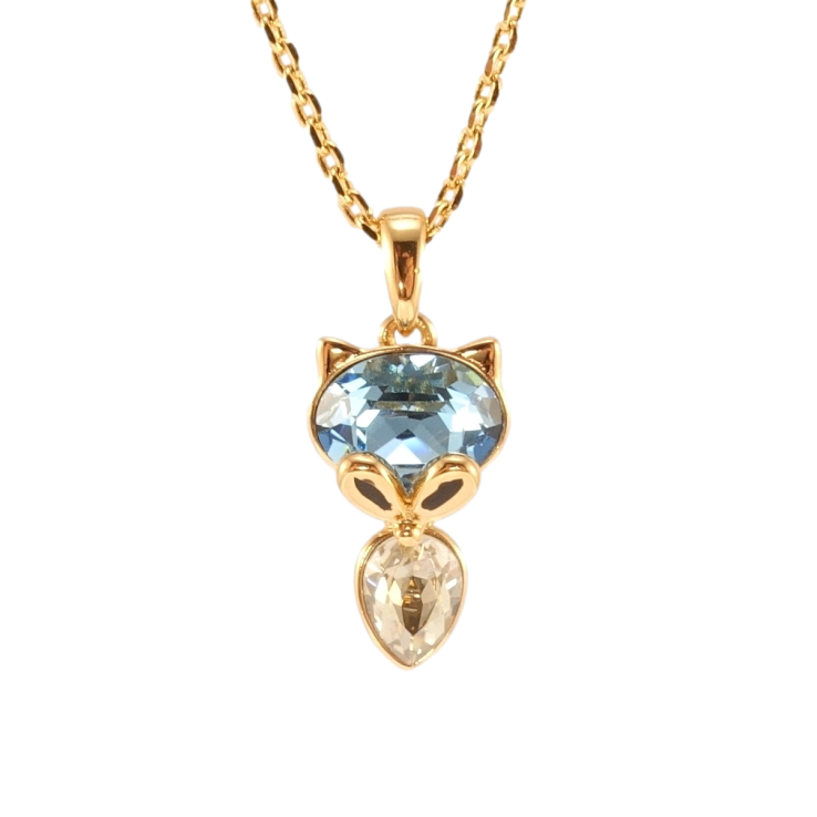Кулон Xuping колір 18K з кр-ми Swarovski на ланцюжку Лиса з кристалами Clear та Aquamarine довжина 40-45см фото №24 Кулон Xuping колір 18K з кр-ми Swarovski на ланцюжку Лиса з кристалами Clear та Aquamarine довжина 40-45см фото №24