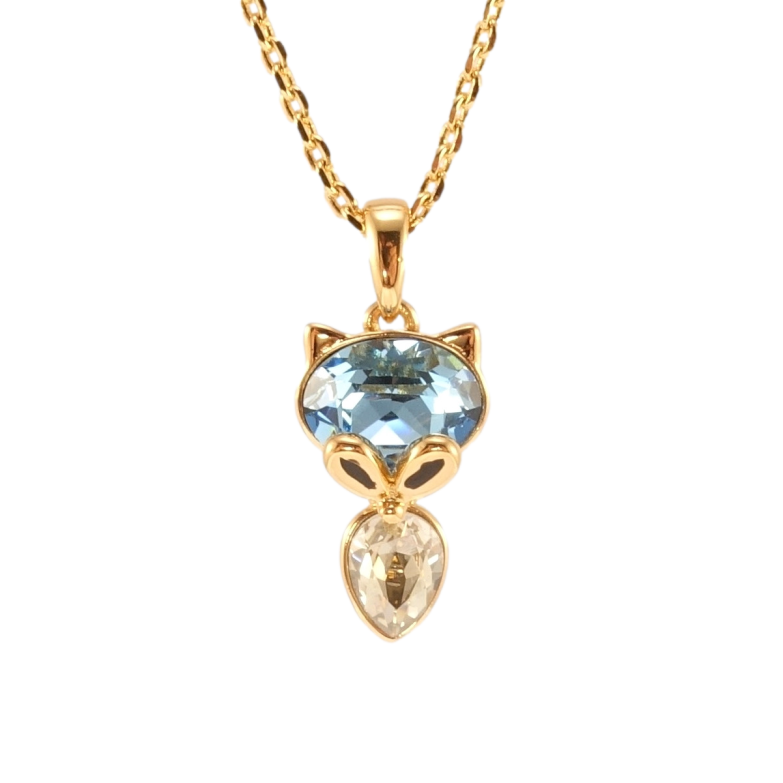 Кулон Xuping колір 18K з кр-ми Swarovski на ланцюжку Лиса з кристалами Clear та Aquamarine довжина 40-45см фото №13