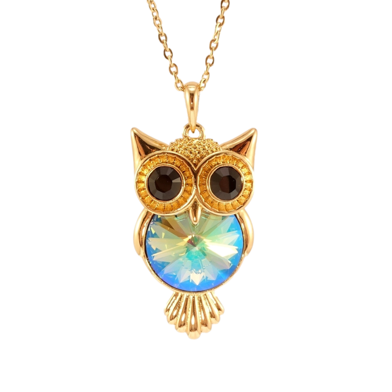 Кулон Xuping колір 18K з кр-ми Swarovski на ланцюжку Сова з кристалом Erinite Shimmer довжина 40-45см фото №1 Кулон Xuping колір 18K з кр-ми Swarovski на ланцюжку Сова з кристалом Erinite Shimmer довжина 40-45см фото №1