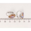 Сережки Xuping колір Родій з кристалами Swarovski французький замок Кристальна крапелька Cappuccino Delite фото №2