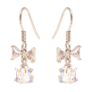 Сережки Xuping колір Родій з кристалами Swarovski французький замок "Кристальні кубики Shimmer з бантами" фото №2 Сережки Xuping колір Родій з кристалами Swarovski французький замок "Кристальні кубики Shimmer з бантами" фото №2