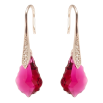 Серьги Xuping цвет Родий с кристаллами Swarovski французский замок "Фигурный кристалл Ruby" фото №2 Серьги Xuping цвет Родий с кристаллами Swarovski французский замок "Фигурный кристалл Ruby" фото №2