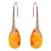Серьги Xuping цвет Родий с кристаллами Swarovski французский замок "Кристальная капелька Tangerine" фото №2 Серьги Xuping цвет Родий с кристаллами Swarovski французский замок "Кристальная капелька Tangerine" фото №2