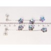 Серьги Xuping цвет Родий с кристаллами Swarovski пусеты Кристальные цветочки Paradise Shine на цепочке фото №2 Серьги Xuping цвет Родий с кристаллами Swarovski пусеты Кристальные цветочки Paradise Shine на цепочке фото №2