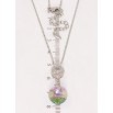Кулон Xuping колір Родій з кр-ми Swarovski на ланцюжку Кристал Vitrail Light на спіральці довжина 40-45см х 1мм фото №2