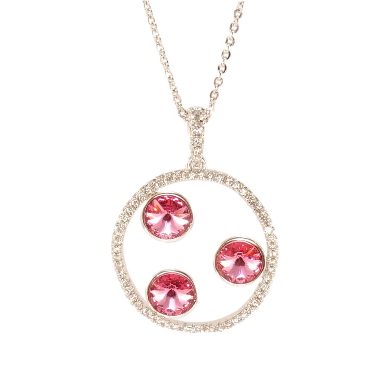 Кулон Xuping колір Родій з кр-ми Swarovski на ланцюжку Каблучка з кристалами Rose довжина 40-45см х 1мм фото №3 Кулон Xuping колір Родій з кр-ми Swarovski на ланцюжку Каблучка з кристалами Rose довжина 40-45см х 1мм фото №3
