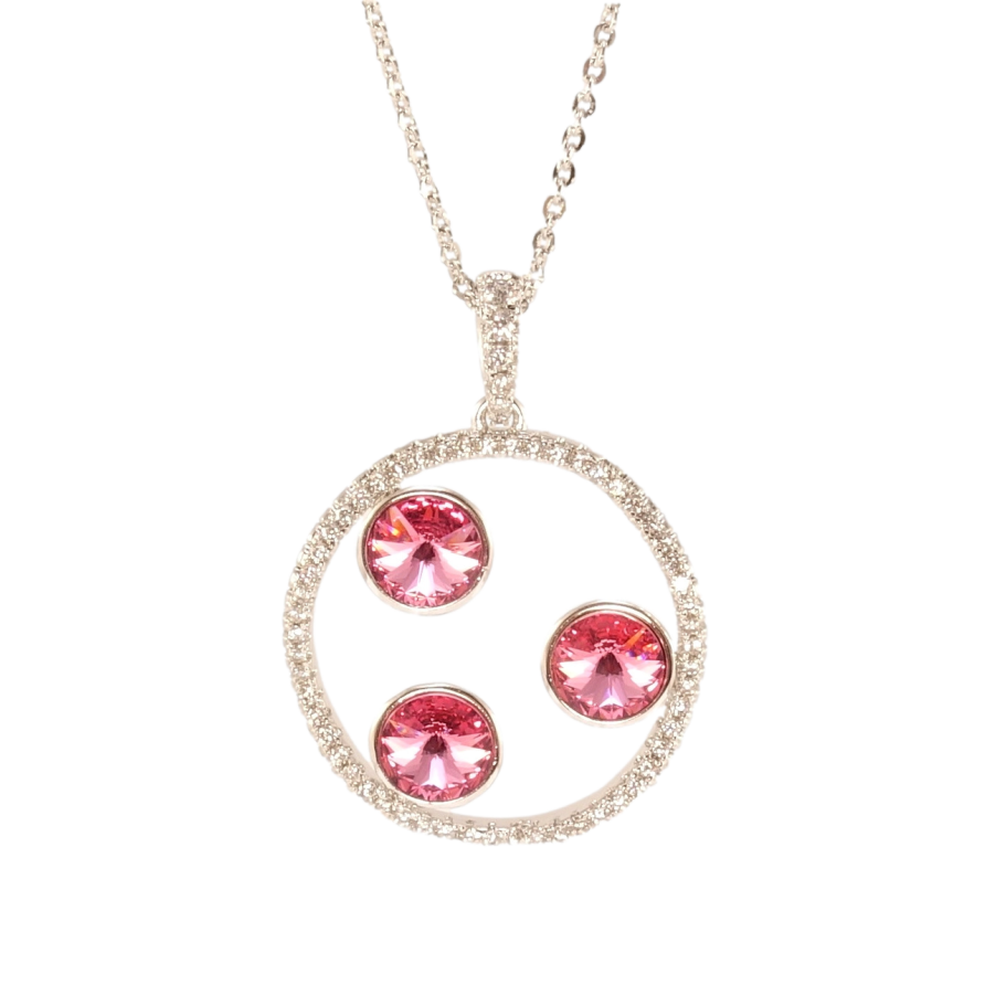 Кулон Xuping колір Родій з кр-ми Swarovski на ланцюжку Каблучка з кристалами Rose довжина 40-45см х 1мм фото №1 Кулон Xuping колір Родій з кр-ми Swarovski на ланцюжку Каблучка з кристалами Rose довжина 40-45см х 1мм фото №1