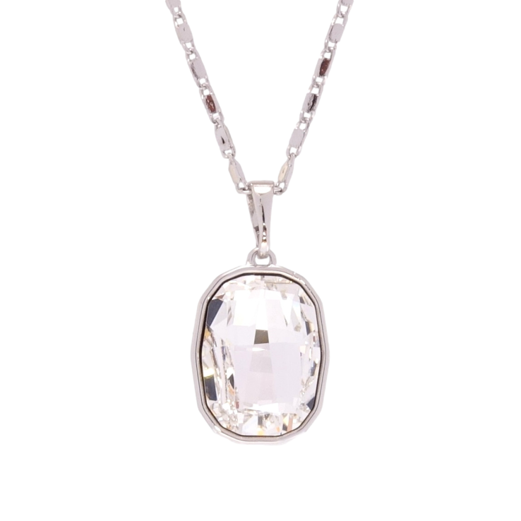 Кулон Xuping колір Родій з кр-ми Swarovski на ланцюжку Кристал Clear 12х16мм довжина 39,5-44,5см х 1мм фото №11 Кулон Xuping колір Родій з кр-ми Swarovski на ланцюжку Кристал Clear 12х16мм довжина 39,5-44,5см х 1мм фото №11
