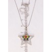 Кулон Xuping колір Родій з кр-ми Swarovski на ланцюжку Зірка з кристалом Vitrail Medi довжина 40-45см х фото №2 Кулон Xuping колір Родій з кр-ми Swarovski на ланцюжку Зірка з кристалом Vitrail Medi довжина 40-45см х фото №2