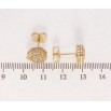 Серьги Xuping Позолота 18K пусеты Шестиугольники с инкрустацией цирконием фото №2