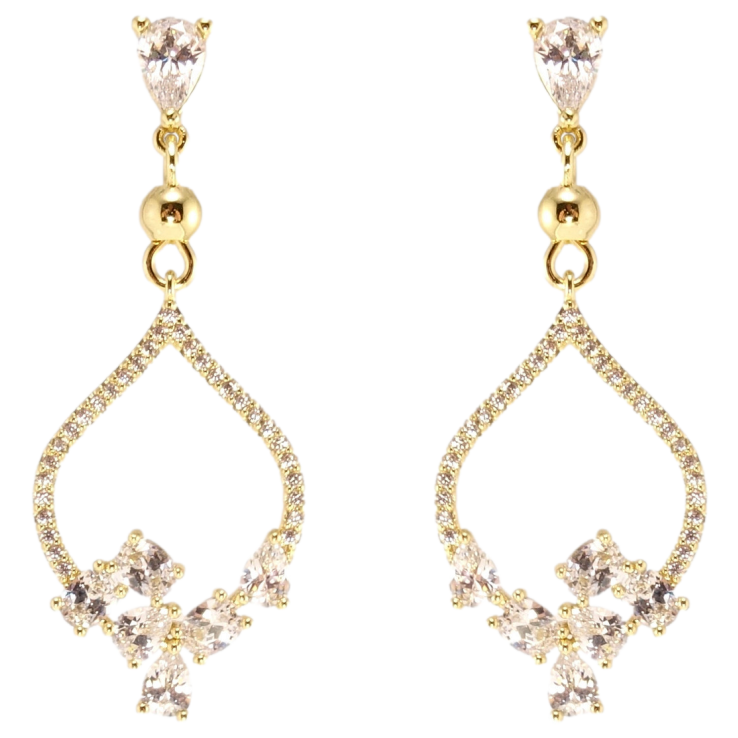 Серьги Xuping QQMM Позолота 14K пусеты Элегантные подвески с цирконием фото №8 Серьги Xuping QQMM Позолота 14K пусеты Элегантные подвески с цирконием фото №8