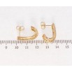 Серьги Xuping Позолота 18K пусеты Дуги с резным узором и дорожками циркония фото №2 Серьги Xuping Позолота 18K пусеты Дуги с резным узором и дорожками циркония фото №2