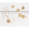 Серьги Xuping Позолота 18K подвески французский замок Жемчужные бусины с золотистыми кругами на леске фото №2 Серьги Xuping Позолота 18K подвески французский замок Жемчужные бусины с золотистыми кругами на леске фото №2