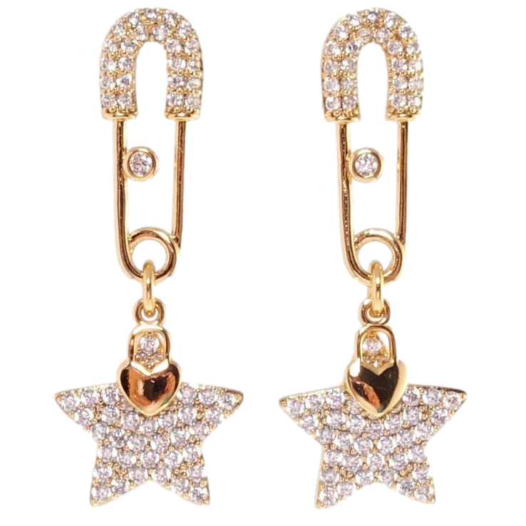 Серьги Xuping QQMM Позолота 18K пусеты Булавки со звездами фото №6 Серьги Xuping QQMM Позолота 18K пусеты Булавки со звездами фото №6