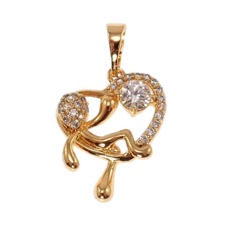 Кулон Xuping Позолота 18K Человечек в сердце для цепочки до 5мм фото №1 Кулон Xuping Позолота 18K Человечек в сердце для цепочки до 5мм фото №1