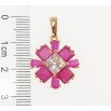 Кулон Xuping Позолота 18K Декоративный цветок из розовых кристаллов для цепочки до 5мм фото №2 Кулон Xuping Позолота 18K Декоративный цветок из розовых кристаллов для цепочки до 5мм фото №2