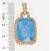Кулон Xuping Позолота 18K Голубой кристалл в обрамлении циркония, 23х19мм для цепочки до 5мм фото №3 Кулон Xuping Позолота 18K Голубой кристалл в обрамлении циркония, 23х19мм для цепочки до 5мм фото №3