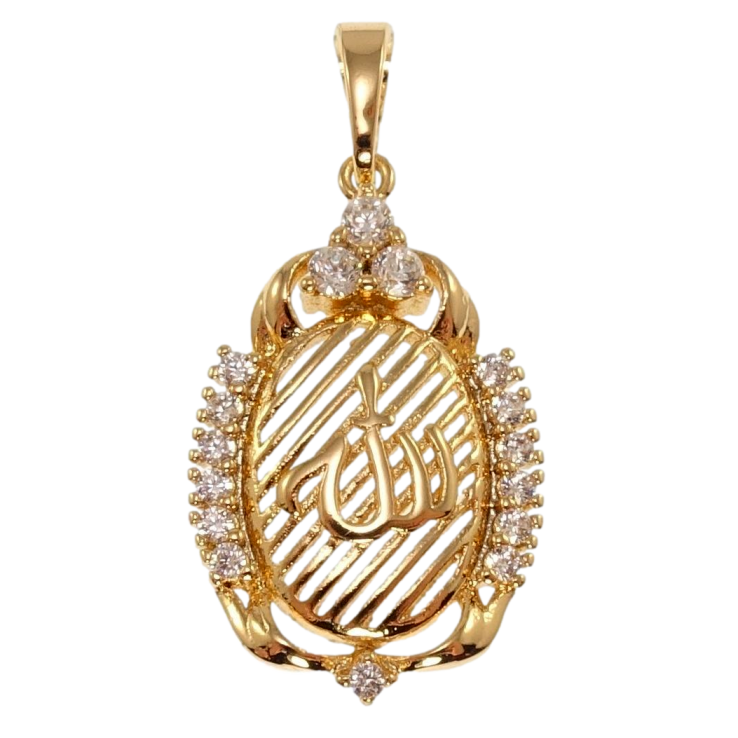 Кулон Xuping Позолота 18K Декоративная подвеска с надписью Аллах и цирконием для цепочки до 5мм фото №17