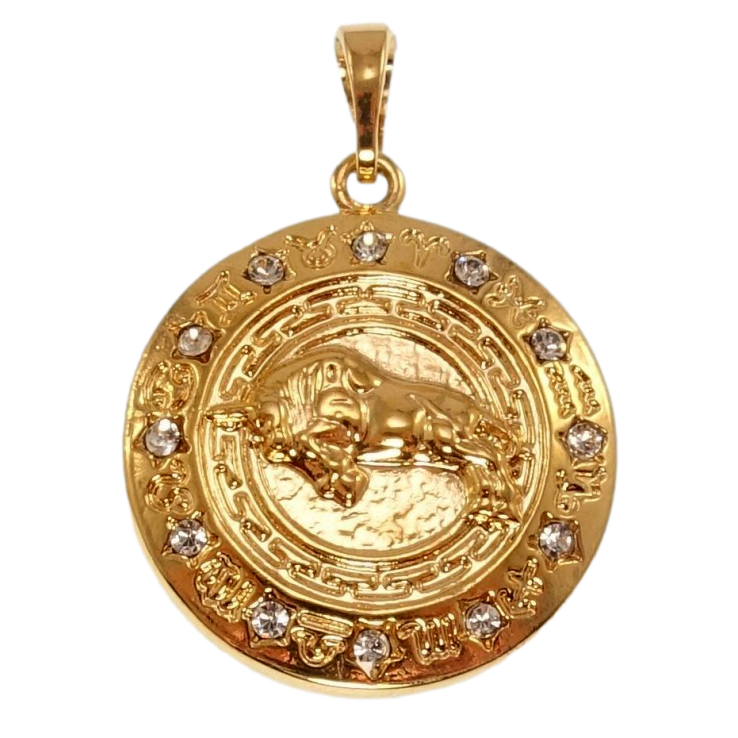 Кулон Xuping Позолота 18K Медальон Знак Зодиака Бык для цепочки до 5мм фото №16