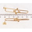 Серьги Xuping Позолота 18K пусеты Вытянутые круги с шариками фото №2 Серьги Xuping Позолота 18K пусеты Вытянутые круги с шариками фото №2