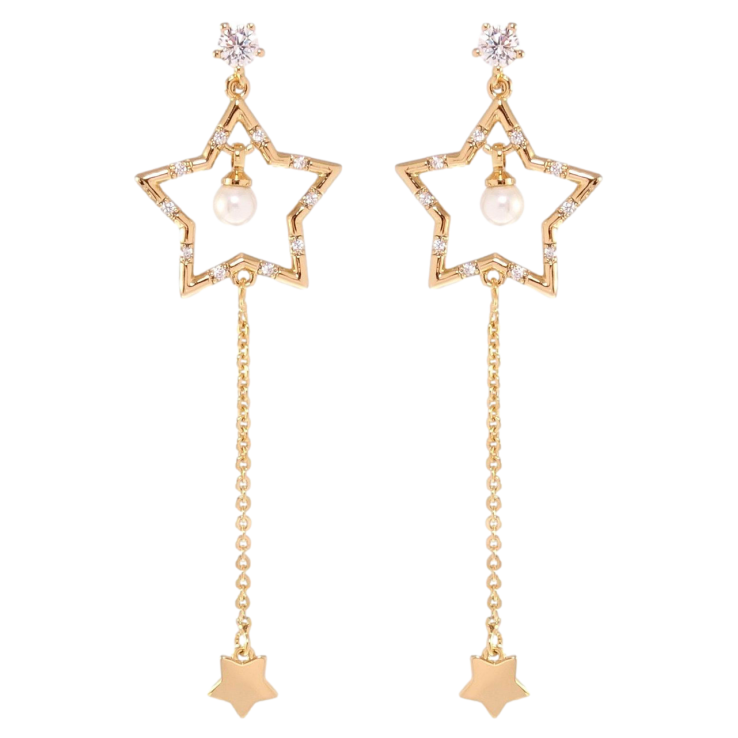 Серьги Xuping Позолота 18K пусеты Блеск звезды фото №13