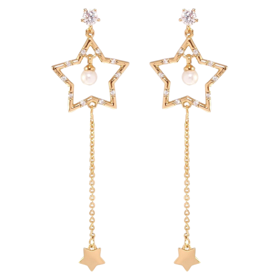 Серьги Xuping Позолота 18K пусеты Блеск звезды фото №1 Серьги Xuping Позолота 18K пусеты Блеск звезды фото №1