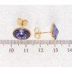 Серьги Xuping цвет 18K с кристаллами Swarovski пусеты Кристаллы Purple Velvet ø 12мм фото №2