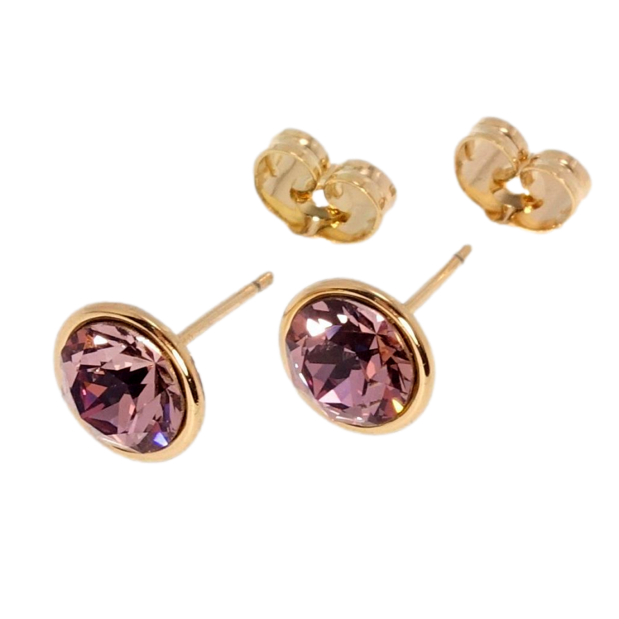 Сережки Xuping колір 18K з кристалами Swarovski пусети Кристали Amethyst ø 9мм фото №1 Сережки Xuping колір 18K з кристалами Swarovski пусети Кристали Amethyst ø 9мм фото №1