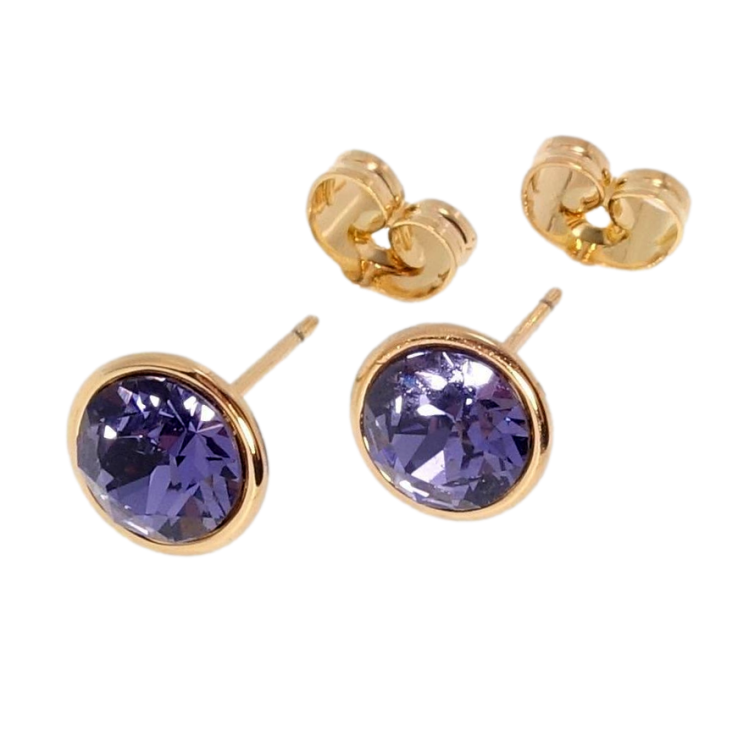 Серьги Xuping цвет 18K с кристаллами Swarovski пусеты Кристаллы Tanzanite ø 9мм фото №15 Серьги Xuping цвет 18K с кристаллами Swarovski пусеты Кристаллы Tanzanite ø 9мм фото №15