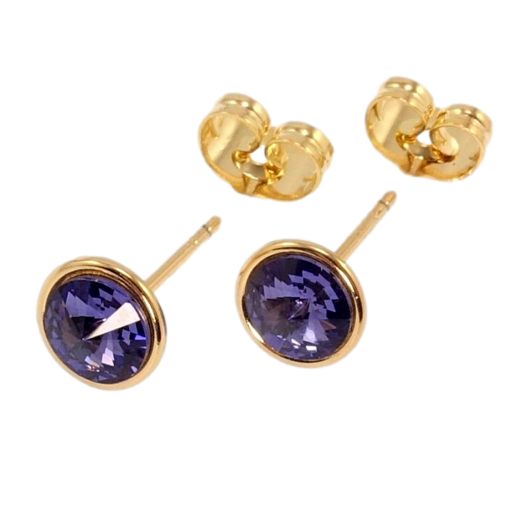 Серьги Xuping цвет 18K с кристаллами Swarovski пусеты Кристаллы Tanzanite ø 8мм фото №22 Серьги Xuping цвет 18K с кристаллами Swarovski пусеты Кристаллы Tanzanite ø 8мм фото №22