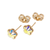 Сережки Xuping колір 18K з кристалами Swarovski пусети "Квіточки AB" фото №2 Сережки Xuping колір 18K з кристалами Swarovski пусети "Квіточки AB" фото №2