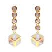Серьги Xuping цвет 18K с кристаллами Swarovski пусеты "Куб Shimmer на круглых кристаллах" фото №2 Серьги Xuping цвет 18K с кристаллами Swarovski пусеты "Куб Shimmer на круглых кристаллах" фото №2