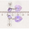 Сережки Xuping колір Родій з кристалами Swarovski пусети Серця кр-ми на кубах Lavender Delite фото №2 Сережки Xuping колір Родій з кристалами Swarovski пусети Серця кр-ми на кубах Lavender Delite фото №2