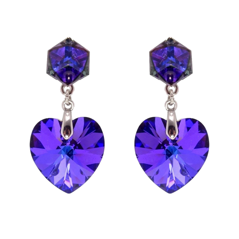 Сережки Xuping колір Родій з кристалами Swarovski пусети Серця кр-ми на кубах Majestic Blue фото №17 Сережки Xuping колір Родій з кристалами Swarovski пусети Серця кр-ми на кубах Majestic Blue фото №17