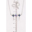 Кулон Xuping колір Родій з кр-ми Swarovski на ланцюжку Ромби з кр-ми Montana з АВ довжина 44-49см х 1мм фото №2