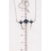 Кулон Xuping колір Родій з кр-ми Swarovski на ланцюжку Ромби з кр-ми Montana довжина 45-50см х 1мм фото №2 Кулон Xuping колір Родій з кр-ми Swarovski на ланцюжку Ромби з кр-ми Montana довжина 45-50см х 1мм фото №2