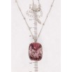 Кулон Xuping колір Родій з кр-ми Swarovski на ланцюжку Кристал Rose довжина 45,5-50,5см х 1мм, к. 20х15мм фото №2 Кулон Xuping колір Родій з кр-ми Swarovski на ланцюжку Кристал Rose довжина 45,5-50,5см х 1мм, к. 20х15мм фото №2