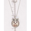 Кулон Xuping колір Родій з кр-ми Swarovski на ланцюжку Сова з кр-ми Clear та Montana дл.45см х 1мм фото №2 Кулон Xuping колір Родій з кр-ми Swarovski на ланцюжку Сова з кр-ми Clear та Montana дл.45см х 1мм фото №2