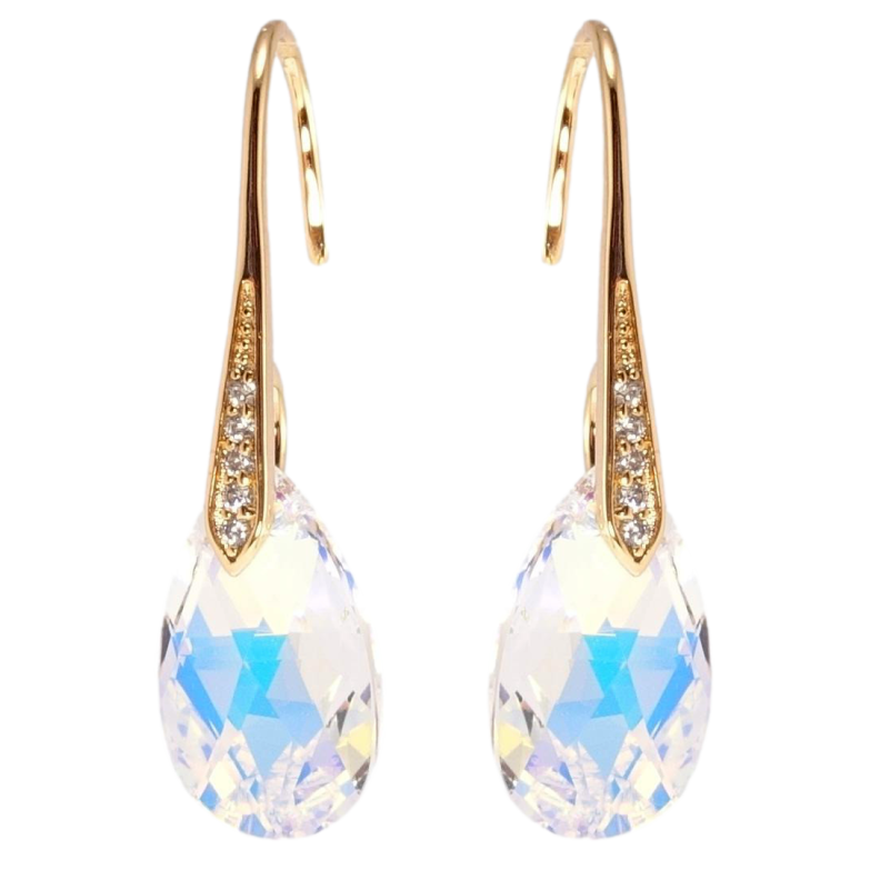 Серьги Xuping цвет 18K с кристаллами Swarovski французский замок Кристалл Shimmer фото №5
