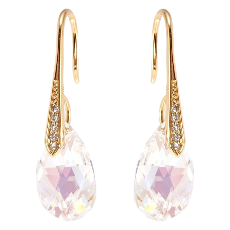 Сережки Xuping колір 18K з кристалами Swarovski французький замок Кристал Moonlight фото №6 Сережки Xuping колір 18K з кристалами Swarovski французький замок Кристал Moonlight фото №6