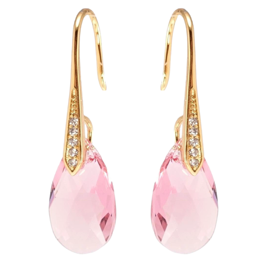 Серьги Xuping цвет 18K с кристаллами Swarovski французский замок Кристалл Light Rose фото №1 Серьги Xuping цвет 18K с кристаллами Swarovski французский замок Кристалл Light Rose фото №1