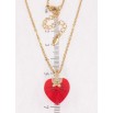 Кулон Xuping колір 18K з кр-ми Swarovski на ланцюжку Кристальне серце Siam довжина 40-45см х 1,5мм фото №2 Кулон Xuping колір 18K з кр-ми Swarovski на ланцюжку Кристальне серце Siam довжина 40-45см х 1,5мм фото №2