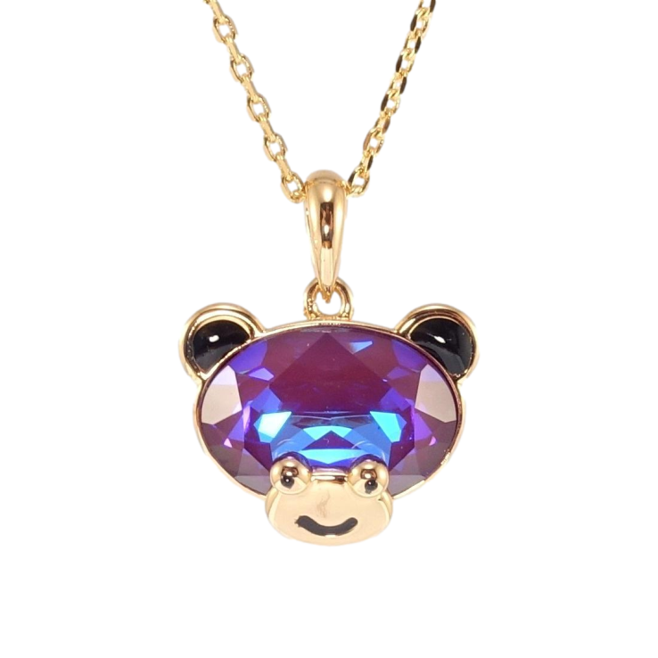 Кулон Xuping 18K с кр-ми Swarovski на цепочке Мишка с кристаллом Burgundy Delite длина 40-45см х 1мм фото №3 Кулон Xuping 18K с кр-ми Swarovski на цепочке Мишка с кристаллом Burgundy Delite длина 40-45см х 1мм фото №3