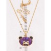 Кулон Xuping 18K с кр-ми Swarovski на цепочке Мишка с кристаллом Burgundy Delite длина 40-45см х 1мм фото №2 Кулон Xuping 18K с кр-ми Swarovski на цепочке Мишка с кристаллом Burgundy Delite длина 40-45см х 1мм фото №2